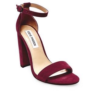 Steve Madden Carrson Burgundy Suede Heels